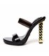 Giaro plateau mule Amie black shiny