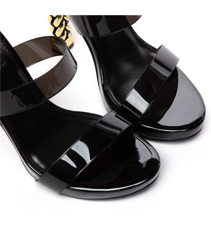 Giaro plateau mule Amie black shiny