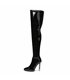 Giaro platform over the knee boots Alissa black shiny