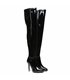 Giaro platform over the knee boots Alissa black shiny