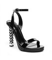 Giaro platform sandal Abriel black shiny