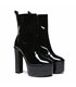 Giaro platform ankle boots Bamara black shiny