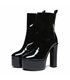 Giaro platform ankle boots Bamara black shiny