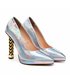 AMBROSE Plateau Pumps Weiss Metallic | Giaro