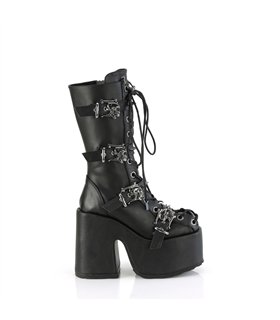 Plateau Stiefelette CAMEL-115 schwarz matt