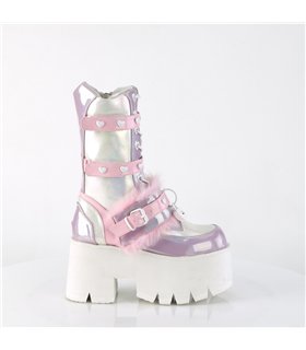 ASHES-120 Plateau StiefeletteL - Rosa/Lila