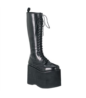 Knee Boot CAMEL-311 - Black | DemoniaCult