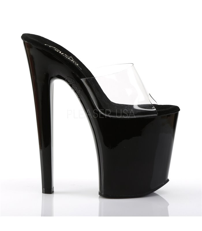 Plateau Pantoletten Pleaser xtreme 801 kaufen reduziert Durchsichtige High Heels Pantolette XTREME 801 von Pleaser