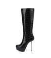 Giaro Plateau Boots BEVERLEY Black Crocodile