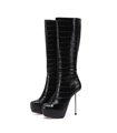 Giaro Plateau Boots BEVERLEY Black Crocodile