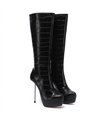 Giaro Plateau Boots BEVERLEY Black Crocodile