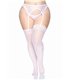 Strümpfe mit breitem Strumpfband in Mandala Optik Queen Size | Leg Avenue