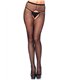 Verführerische Netz-Strumpfhose mit offenem Schritt, Weiß/Schwarz | Leg Avenue