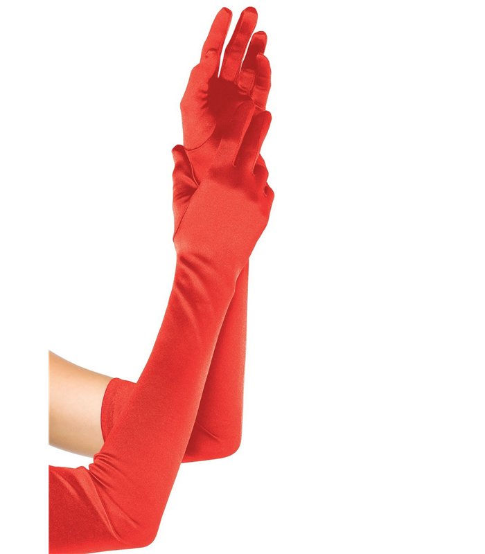 Elegante Extra Lange Satinhandschuhe in 6 Farben, One Size | Leg Avenue