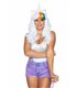 Kostümzubehör Einhorn Perücke mit Regenbogen Detail | Leg Avenue