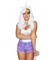 Kostümzubehör - Einhorn Perücke mit Regenbogen Detail | Leg Avenue