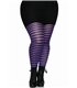 Schwarz-Weiß gestreifte Strumpfhose Queen Site | Leg Avenue