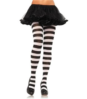 Wide Stripe Opaque Tights