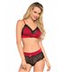 Wäsche-Set Satin spandex bralette, string | Leg Avenue