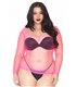 Netzshirt langarm oberkörper schwarz Queen Size | Leg Avenue