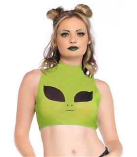 Alien mesh crop top