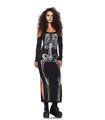 Kostüm - Skelettkleid mit Seitenschlitz | Leg Avenue