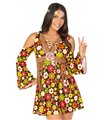 Kostüm - Blumen Kleid Hippie mehrfarbig | Leg Avenue