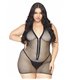 Fischernetz Minikleid mit Reißverschluss und offenem Rücken | Leg Avenue