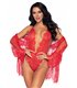 Floral lace teddy & robe
