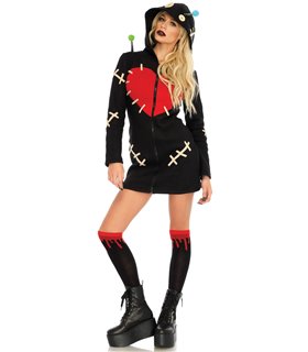 Kuschelige Voodoo-Puppe-Kostüm für Halloween | Leg Avenue