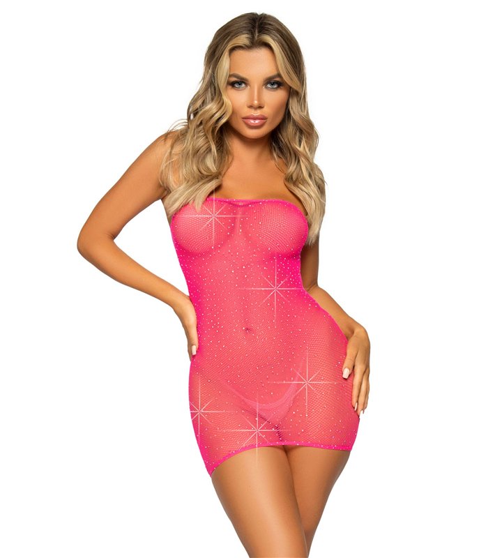 Atemberaubendes trägerloses Netzkleid | Leg Avenue