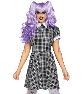 Plaid babydoll dress