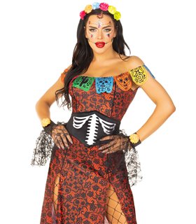 Deluxe Day of the Dead Beauty Costume for Women | Leg Avenue