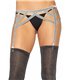 Lurex goldener Schrumpfgürtelhalter | Leg Avenue