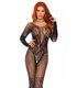 Vine lace and net bodystocking