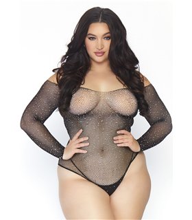 Crystalized fishnet bodysuit +