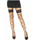 Wide net thigh high w chrystal