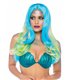 Blaue Bunte Langhaarperücke schwarz | Leg Avenue