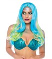 Kostüm - Blau- Bunte Langhaarperücke | Leg Avenue