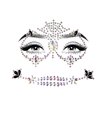 Kostümzubehör - Calavera Gesichtsjuwelen Sticker mehrfarbig | Leg Avenue