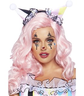 Harlequin face jewels sticker