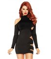 Minikleid mit Schulter Ausschnitt schwarz | Leg Avenue