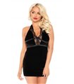 Samt Neckholder Kleid schwarz | Leg Avenue