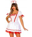 Kostüm - Sexy Krankenschwester Oldschool mit Mütze weiss | Leg Avenue