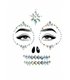 Halloween Kostümzubehör Skelett gesichts juwelen sticker silber | Leg Avenue