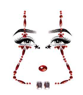 Clown face jewels sticker