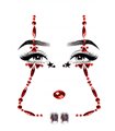 Kostümzubehör - Clown Gesichtsjuwelen sticker mehrfarbig | Leg Avenue