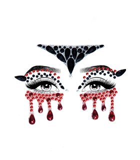 Vampire face jewels sticker