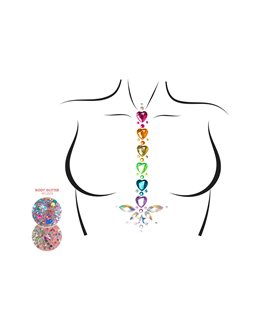 Adore Körper Glitzersticker Juwelen Sticker mehrfarbig | Leg Avenue 