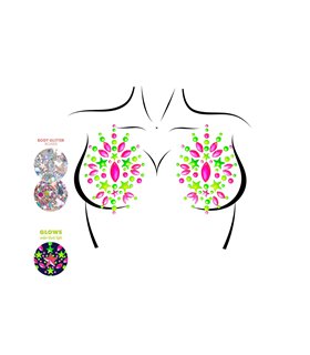 Riot Neon Nipple Juwelen Sticker Aufkleber mehrfarbig | Leg Avenue